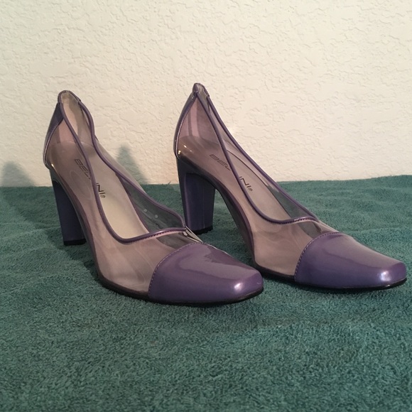 Bellini Shoes - Bellini Purple and Clear Heel Pump Size 8